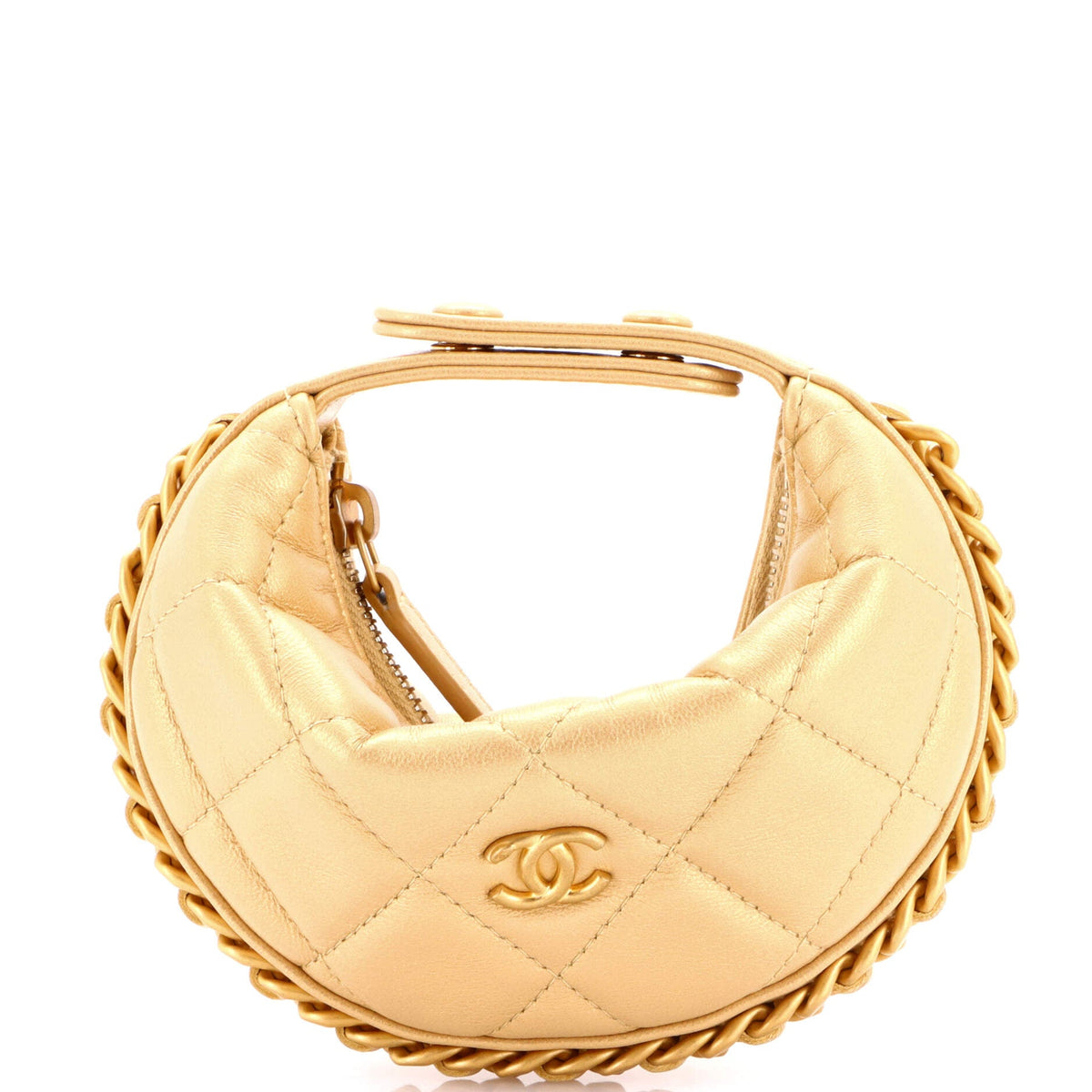 Chanel CHANEL Chain Around Hobo Pouch Quilted Lambskin Extra Mini