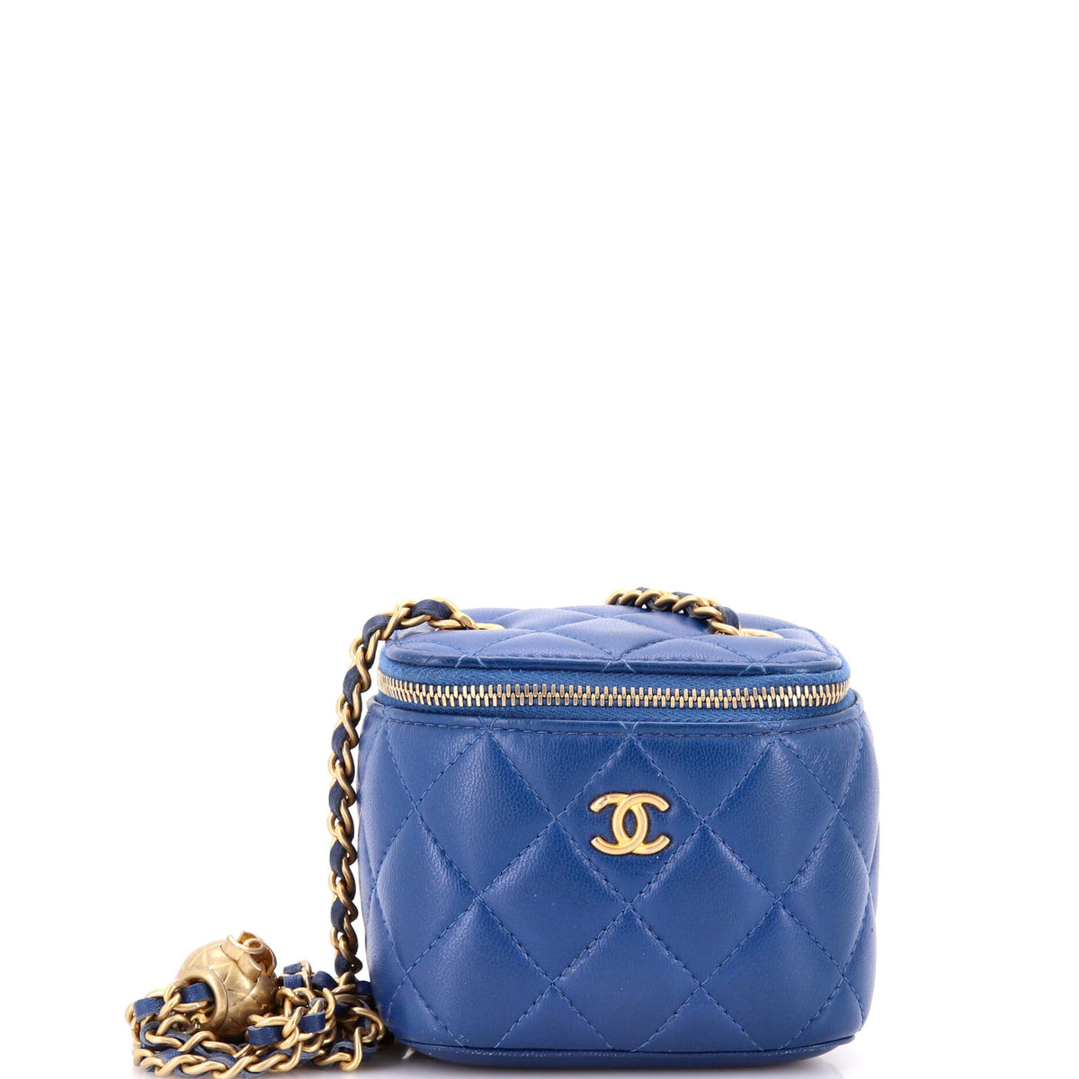 Chanel CHANEL Pearl Crush Vanity Case with Chain Quilted Lambskin Mini