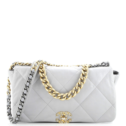 CHANEL 19 Flap Bag Quilted Leather Maxi