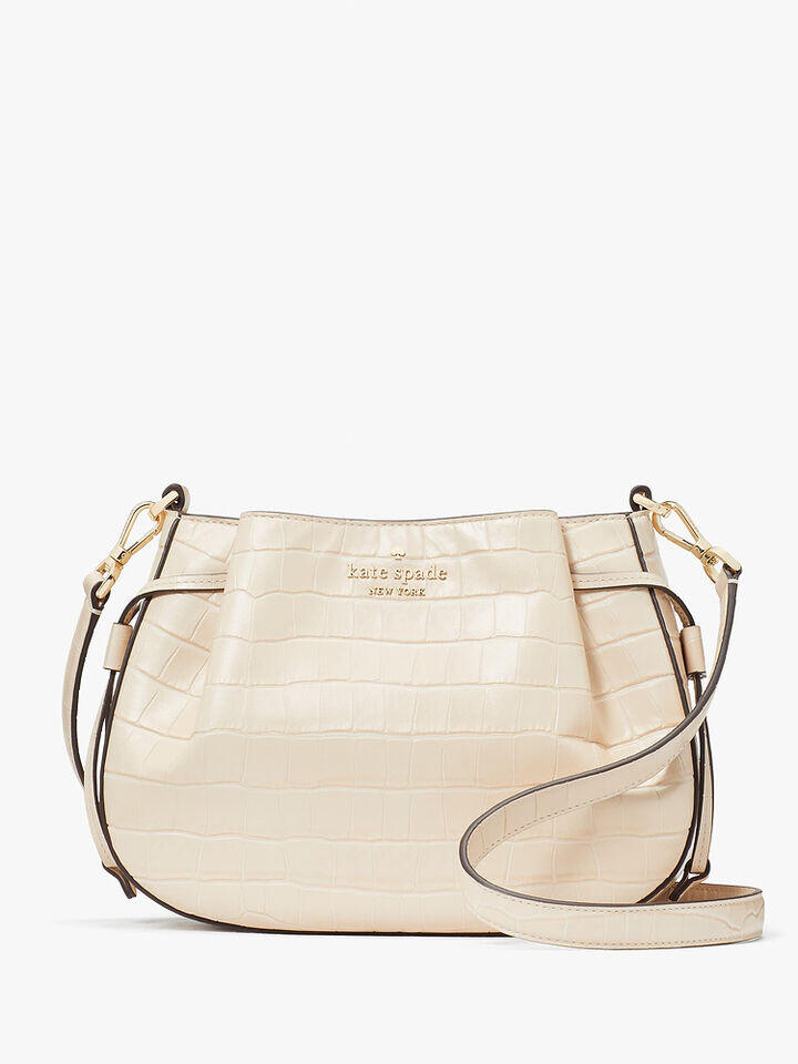 Kate Spade Au Dumpling Croco Embossed Leather Crossbody