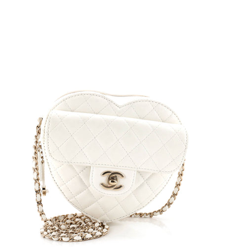 CHANEL CC in Love Heart Bag Quilted Lambskin