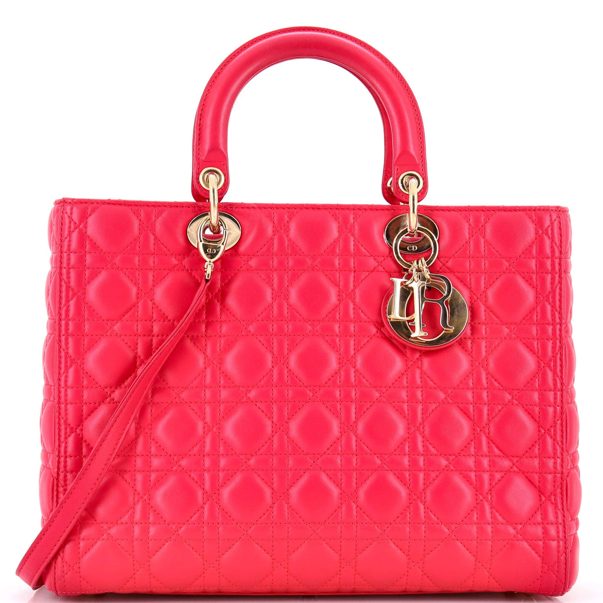 Christian Dior Lady Dior Bag Cannage Quilt Lambskin Large
