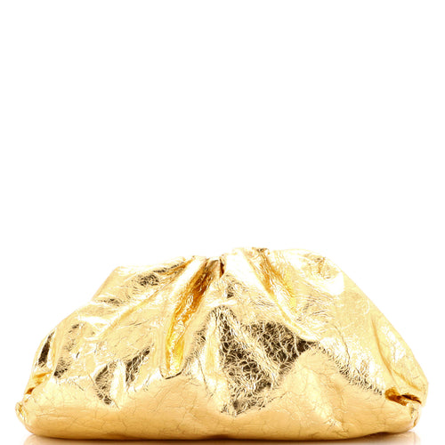 The Pouch Crinkled Metallic Leather