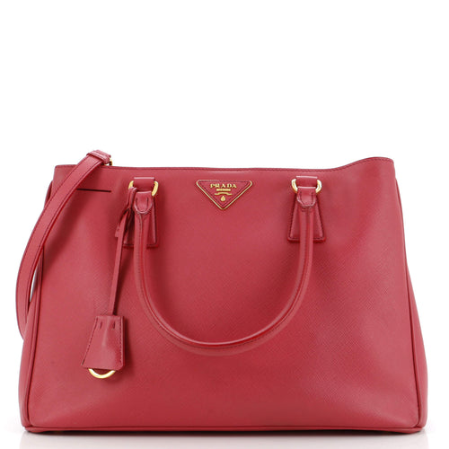 PRADA Galleria Double Zip Tote Saffiano Leather Medium