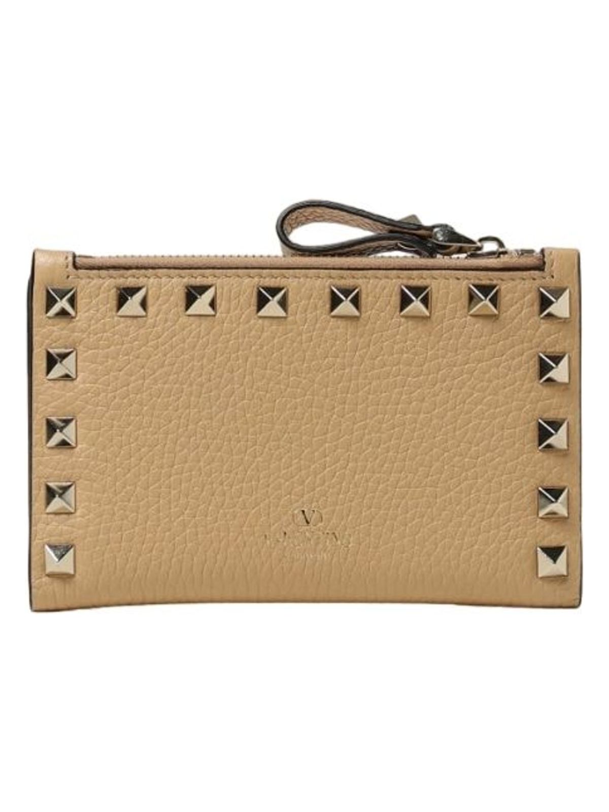 Valentino Women's Rockstud Coin Purse/card Case in Cappuccino | 4W2P0605VSH