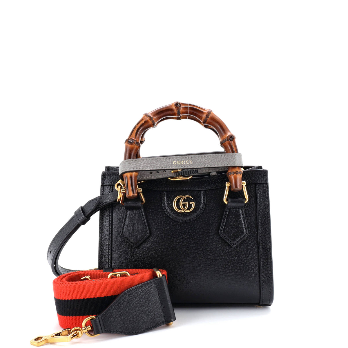 Gucci GUCCI Diana NM Bamboo Handle Tote Leather Mini