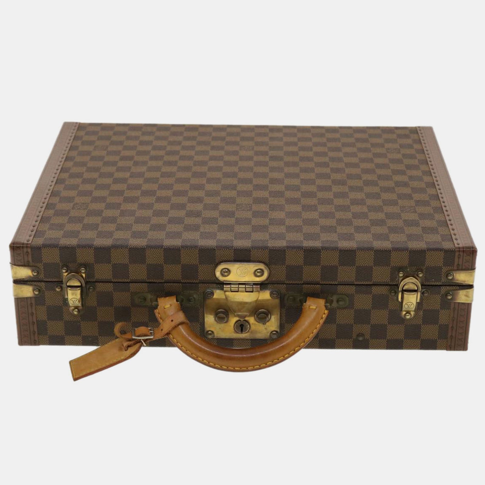 Louis Vuitton Braune Damier Ebene Canvas Alzer Reisehandtasche