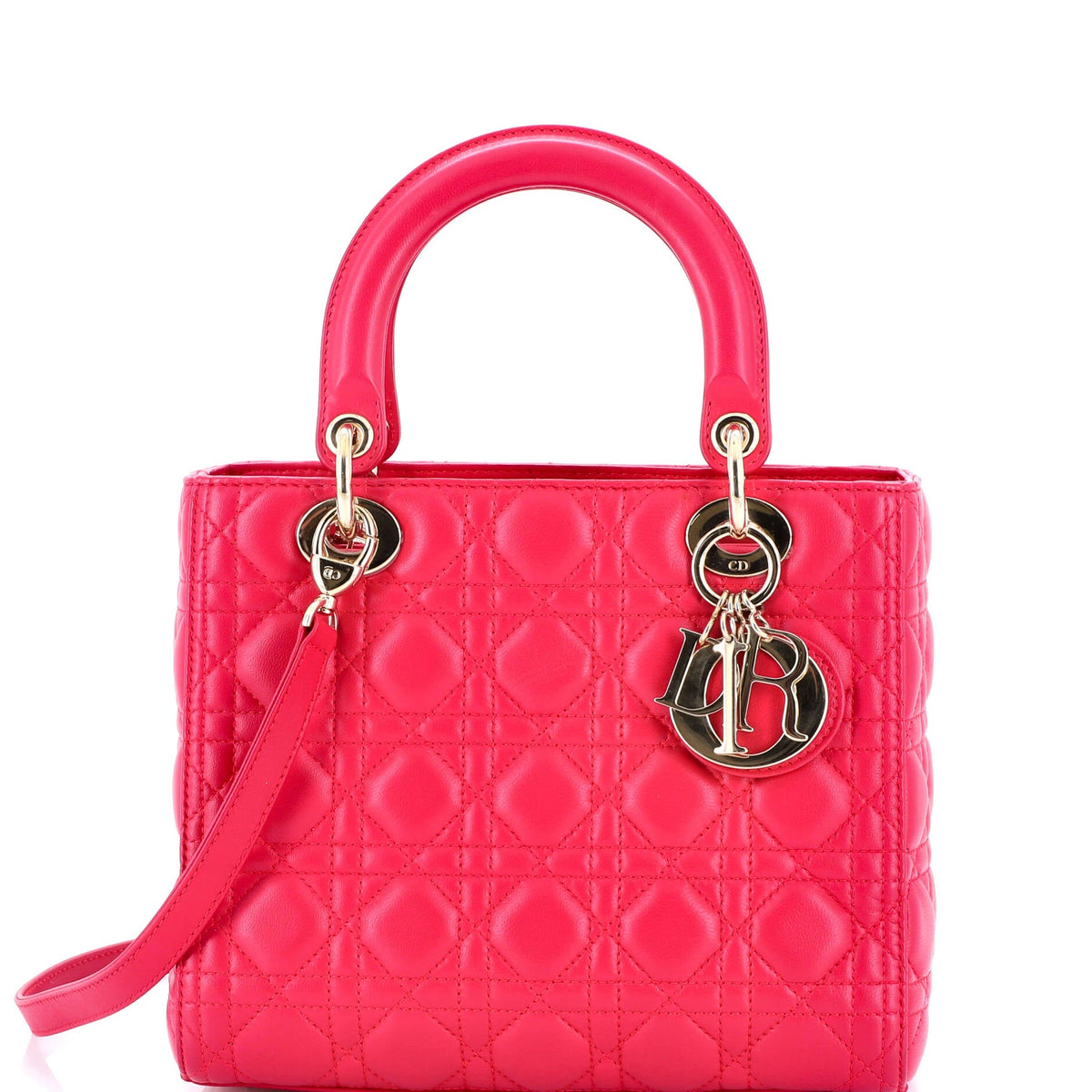 Christian Dior Lady Dior Bag Cannage Quilt Lambskin Medium