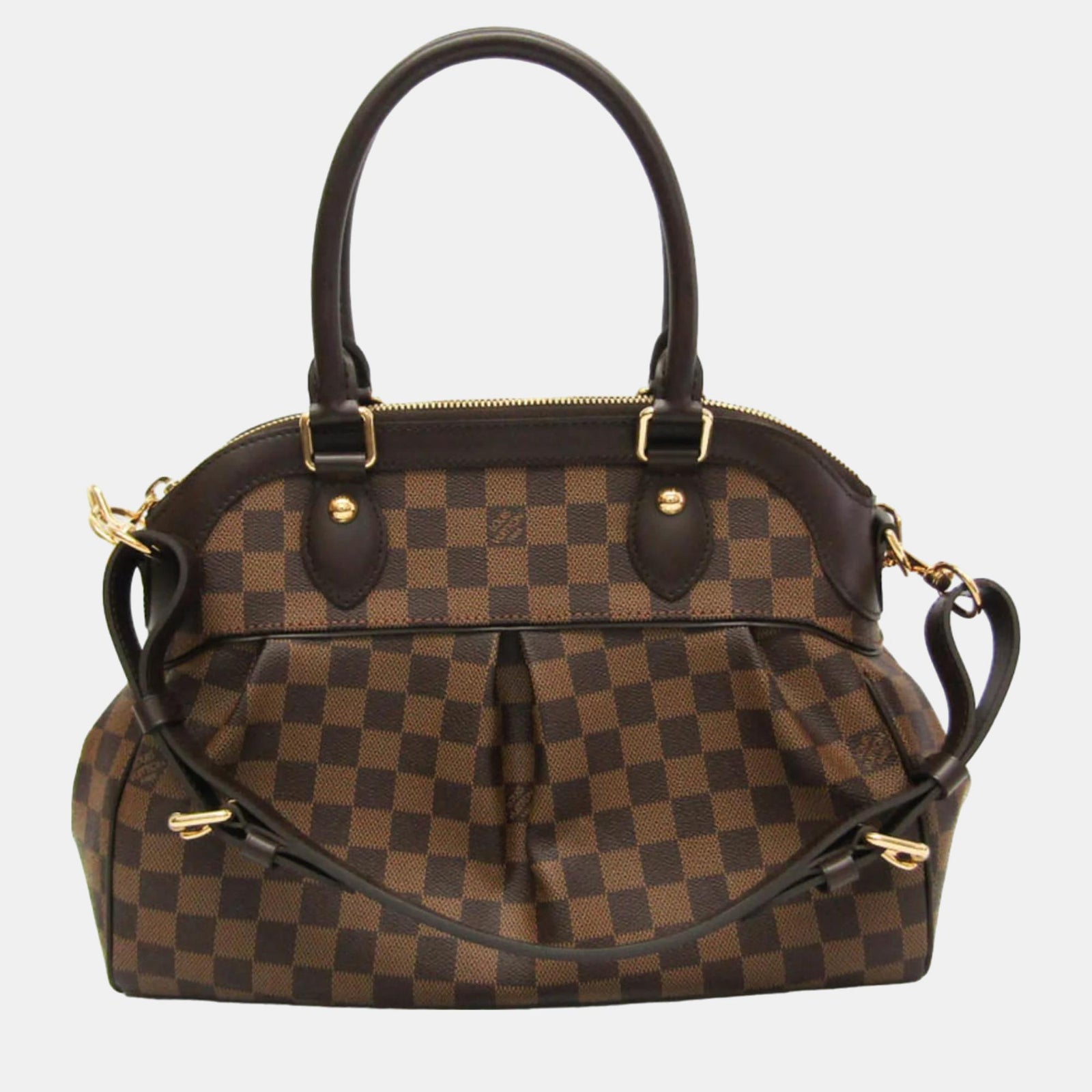 Louis Vuitton Sac à main Trevi PM en toile Damier Ebene marron