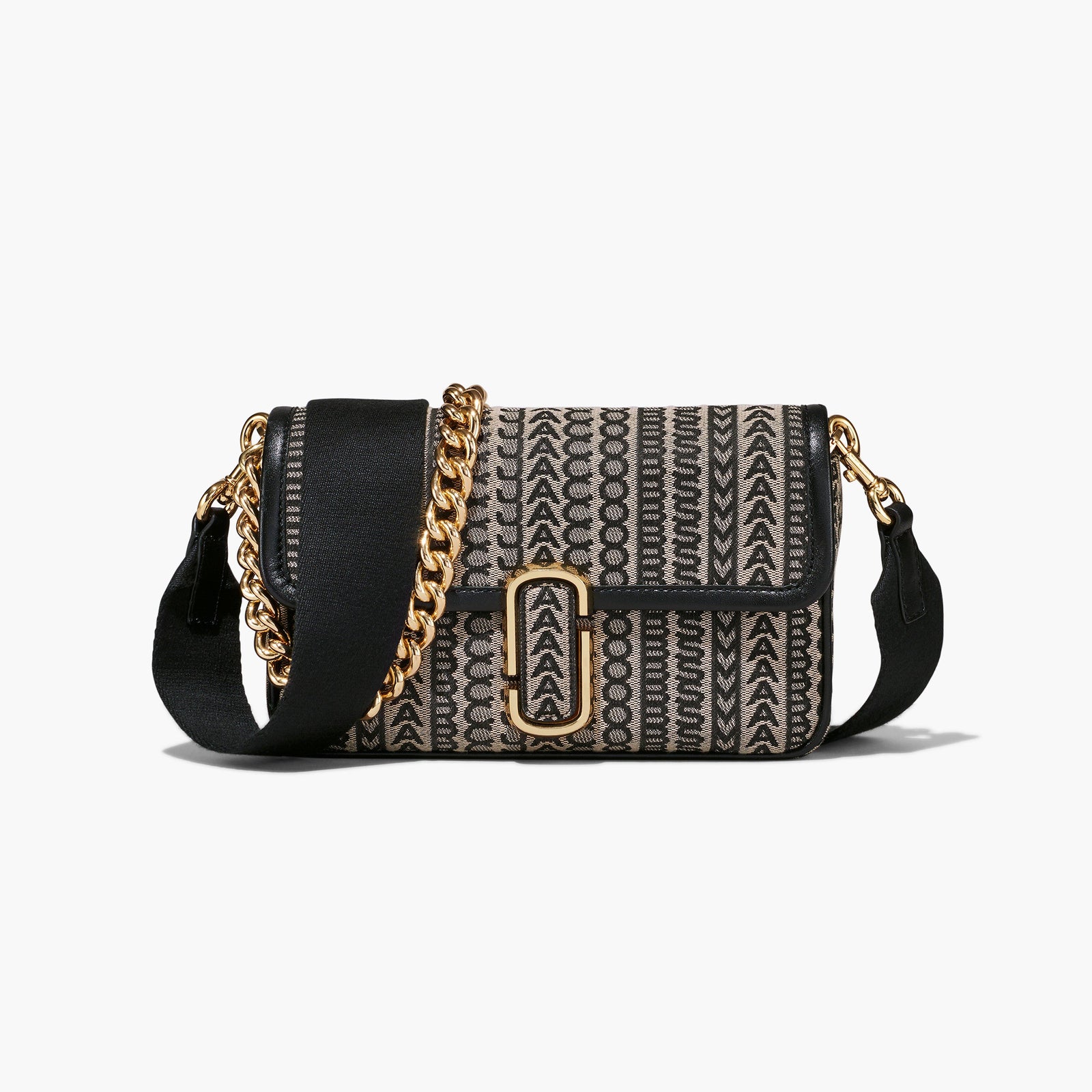 Marc Jacobs The Monogram J Marc Shoulder Bag in Beige Multi