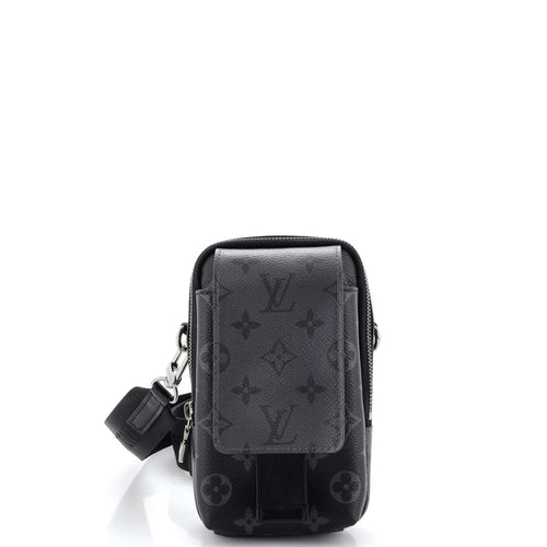 Double Phone Pouch NM Reverse Monogram Eclipse Canvas