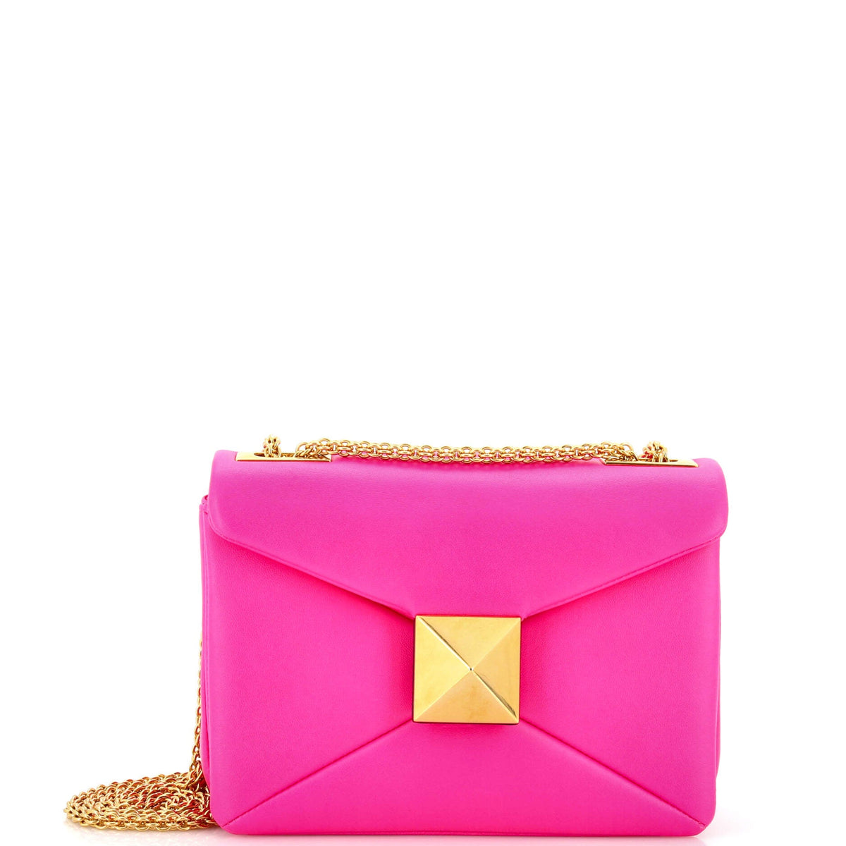 Valentino Garavani VALENTINO GARAVANI One Stud Chain Flap Bag Leather Small