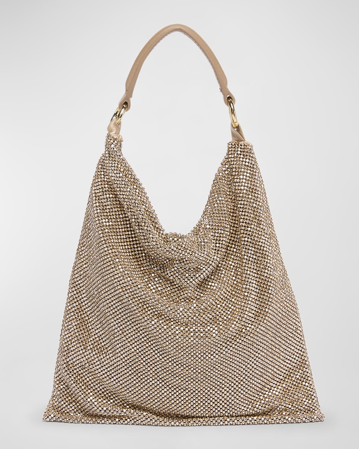 Benedetta Bruzziches Bella Ciao Mesh Crystal Hobo Bag