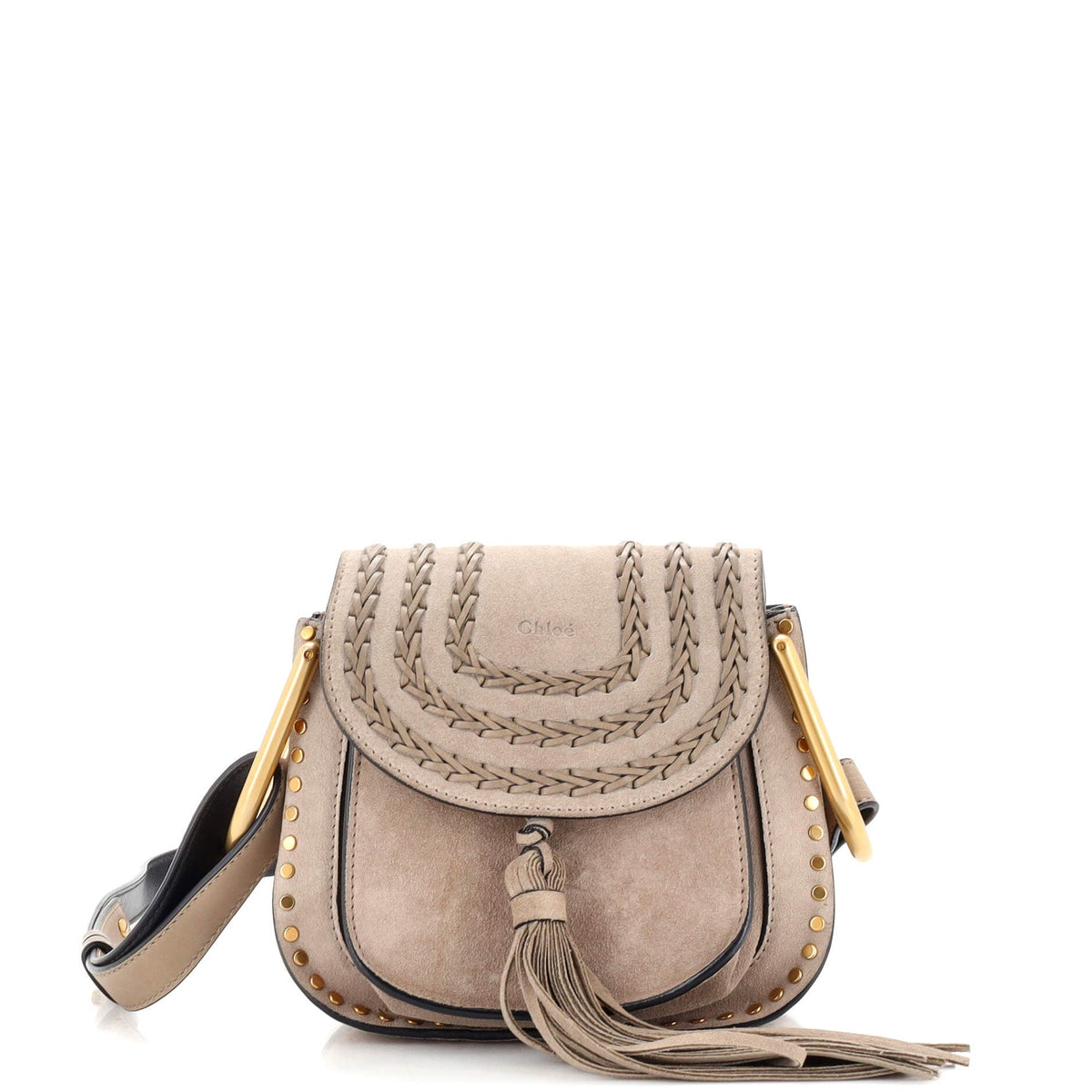 Chloe CHLOE Hudson Handbag Whipstitch Suede Mini