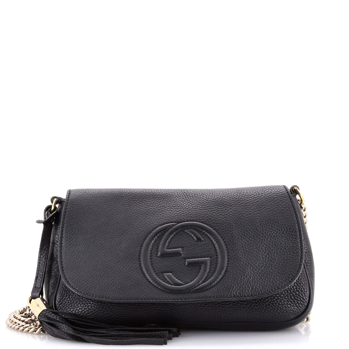 Gucci GUCCI Soho Chain Crossbody Bag Leather Medium