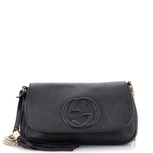 GUCCI Soho Chain Crossbody Bag Leather Medium