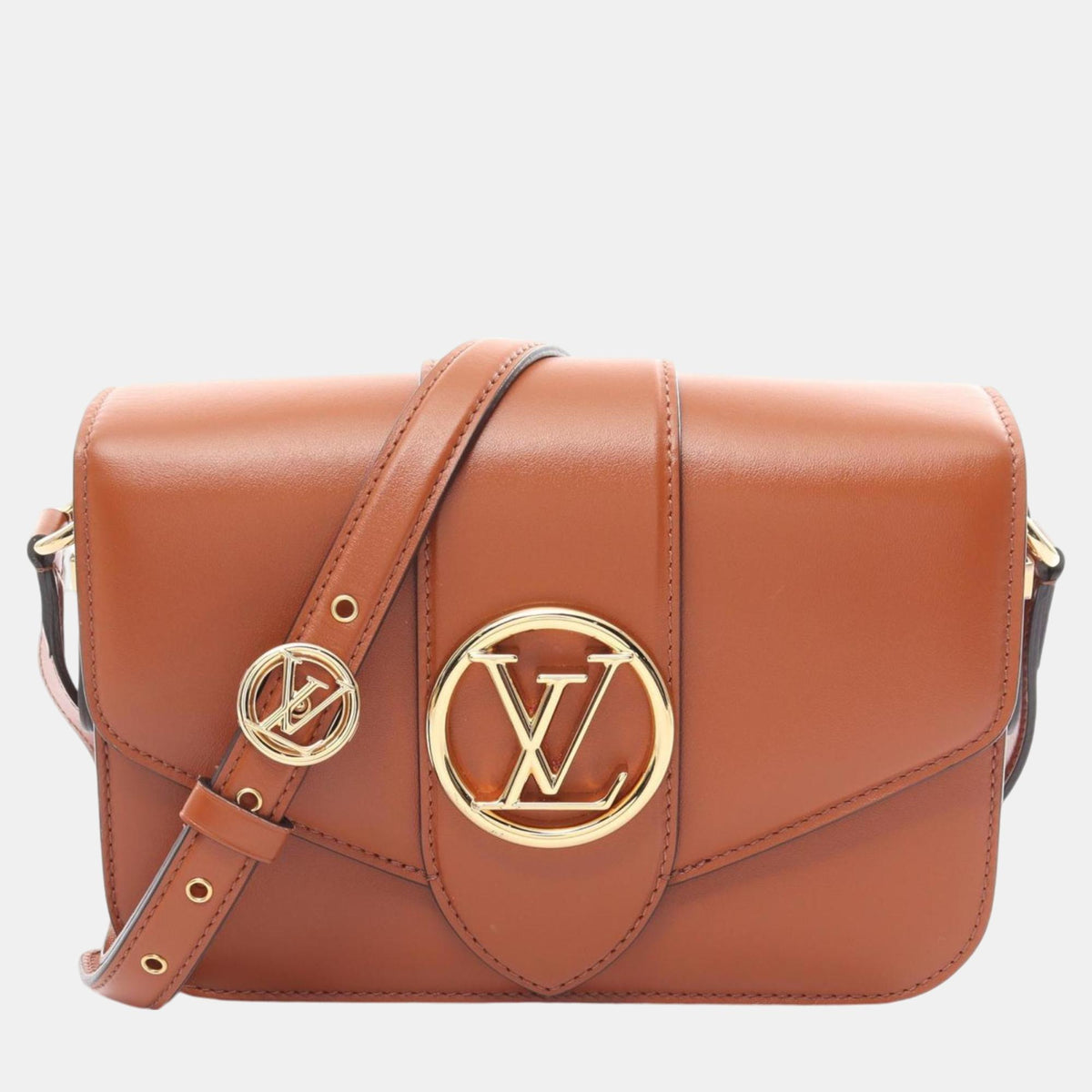 Louis Vuitton Brown Leather Pont Neuf Shoulder Bag