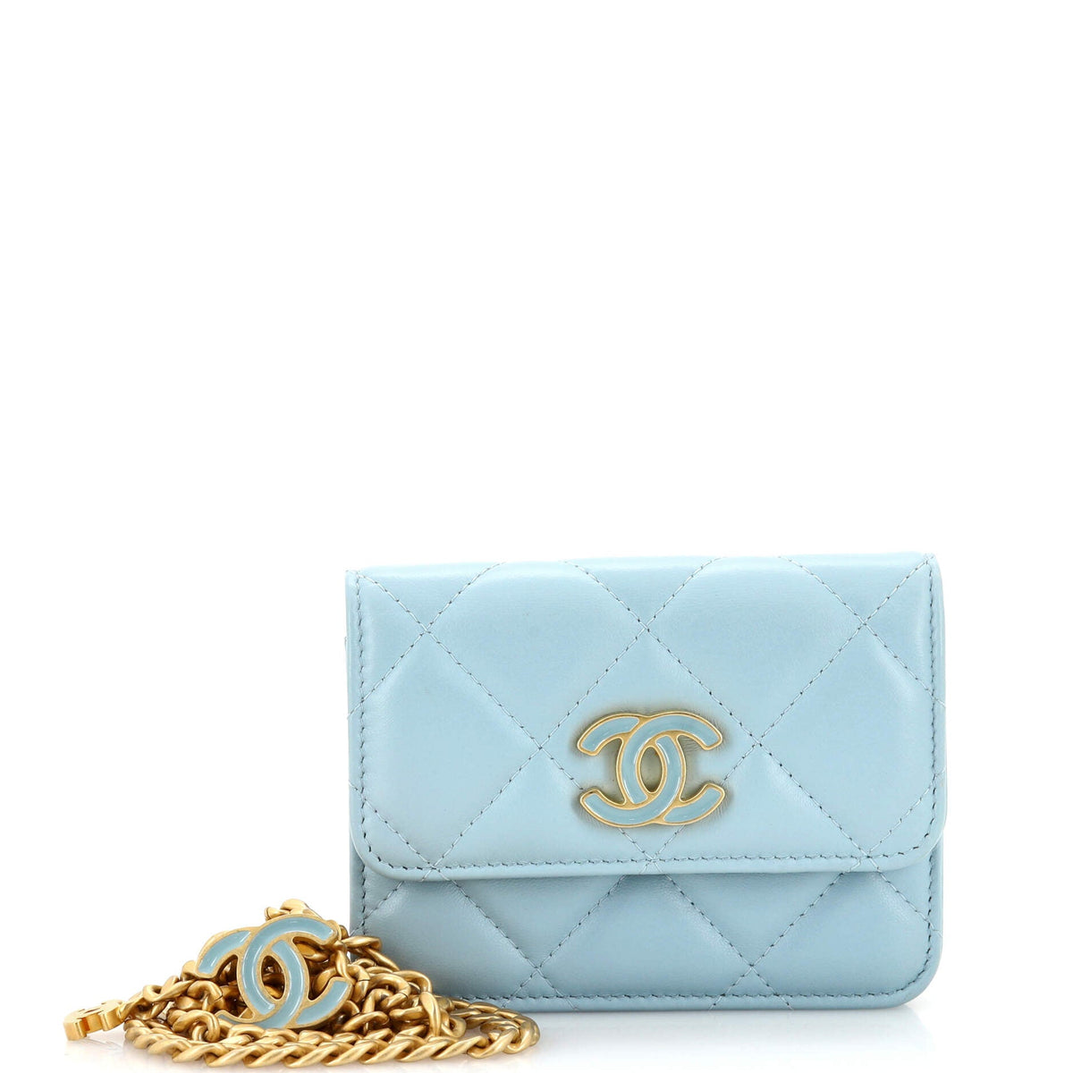 Chanel CHANEL Pending CC Flap Chain Belt Bag Quilted Lambskin Mini
