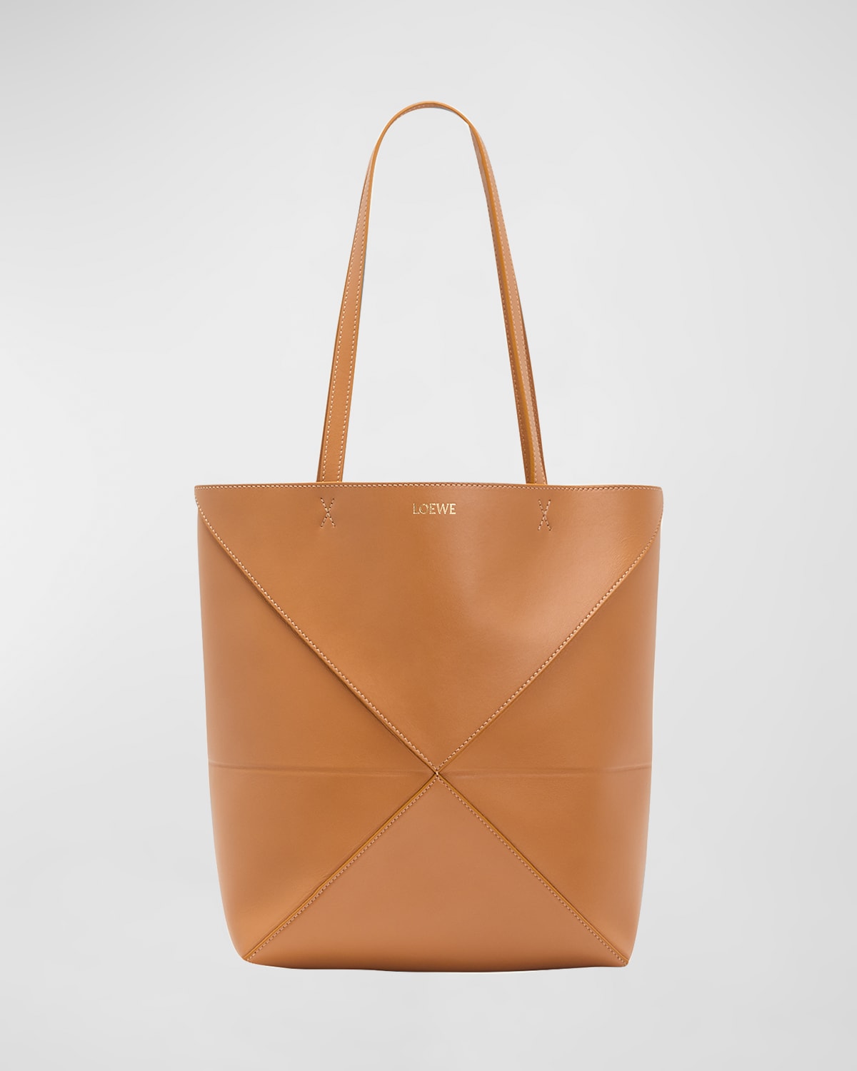 Loewe Puzzle Fold Medium Tote Bag in Shiny Leather