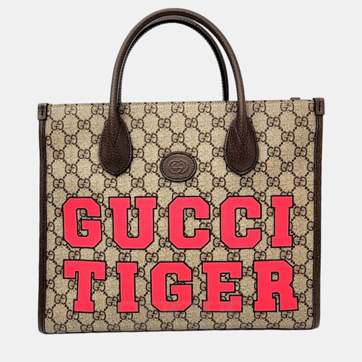Gucci Brown GG Canvas Tiger GG Small Tote Bag