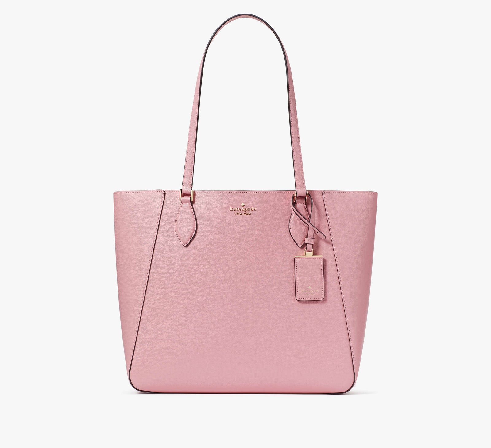 Kate Spade New York Poppy Tote-Bag aus edlem, genarbten Leder, offen