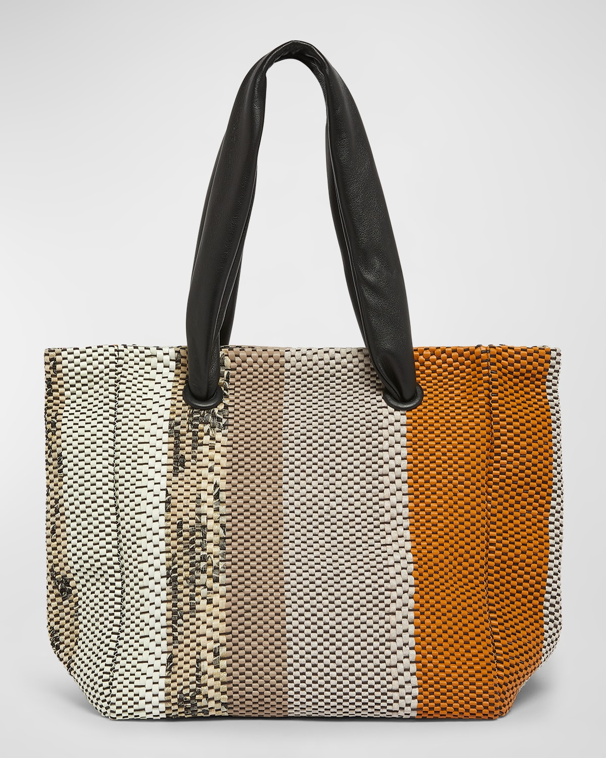 Dries Van Noten Muff Woven Leather Tote Bag