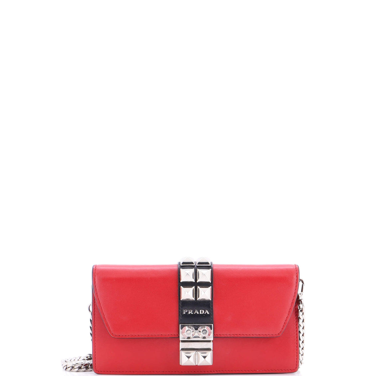 Prada PRADA Elektra Wallet on Chain Studded Leather