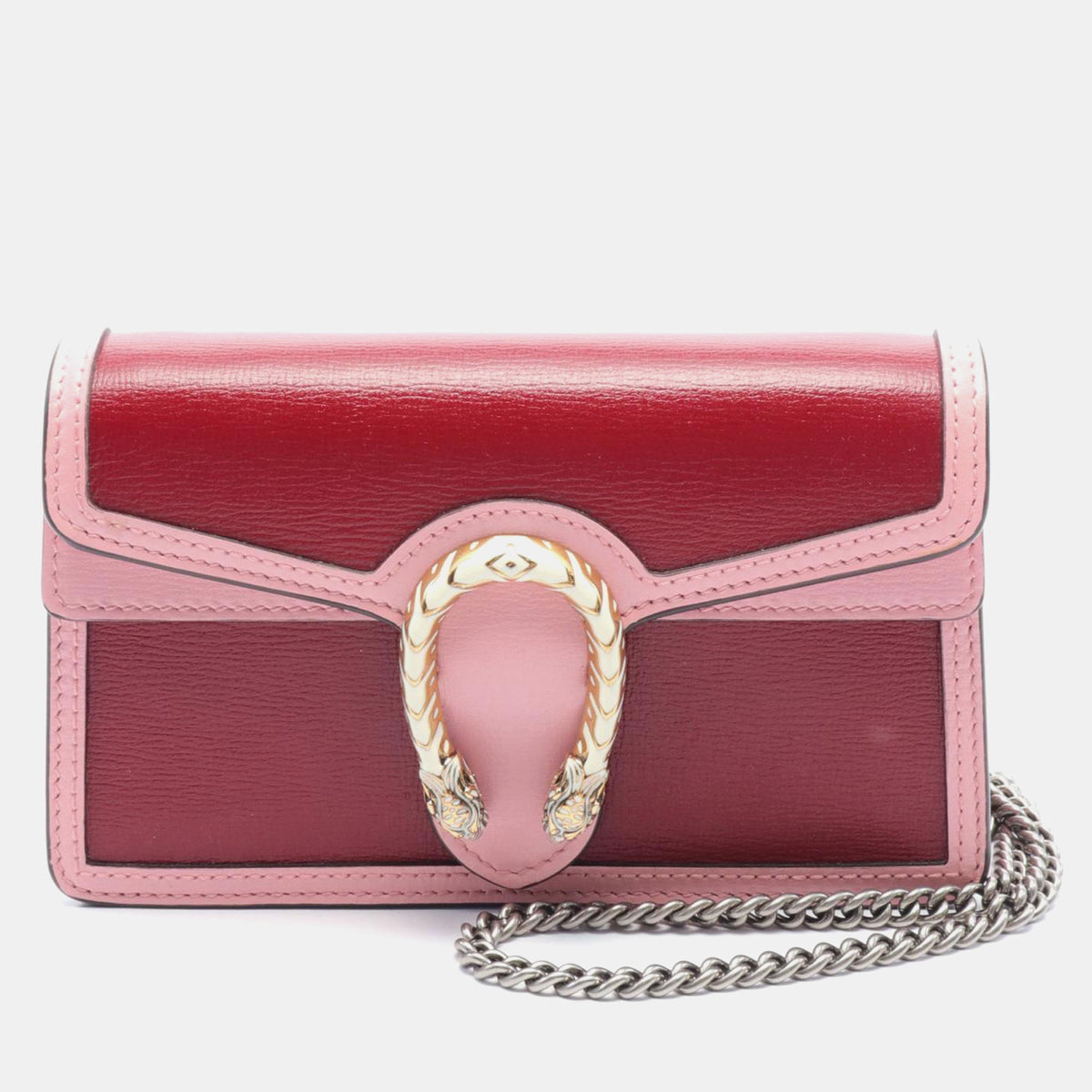 Gucci Pink Leather Leather Dionysus Super Mini Shoulder Bag
