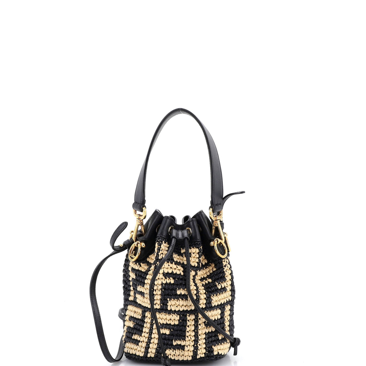 Fendi FENDI Mon Tresor Bucket Bag Zucca Raffia Mini