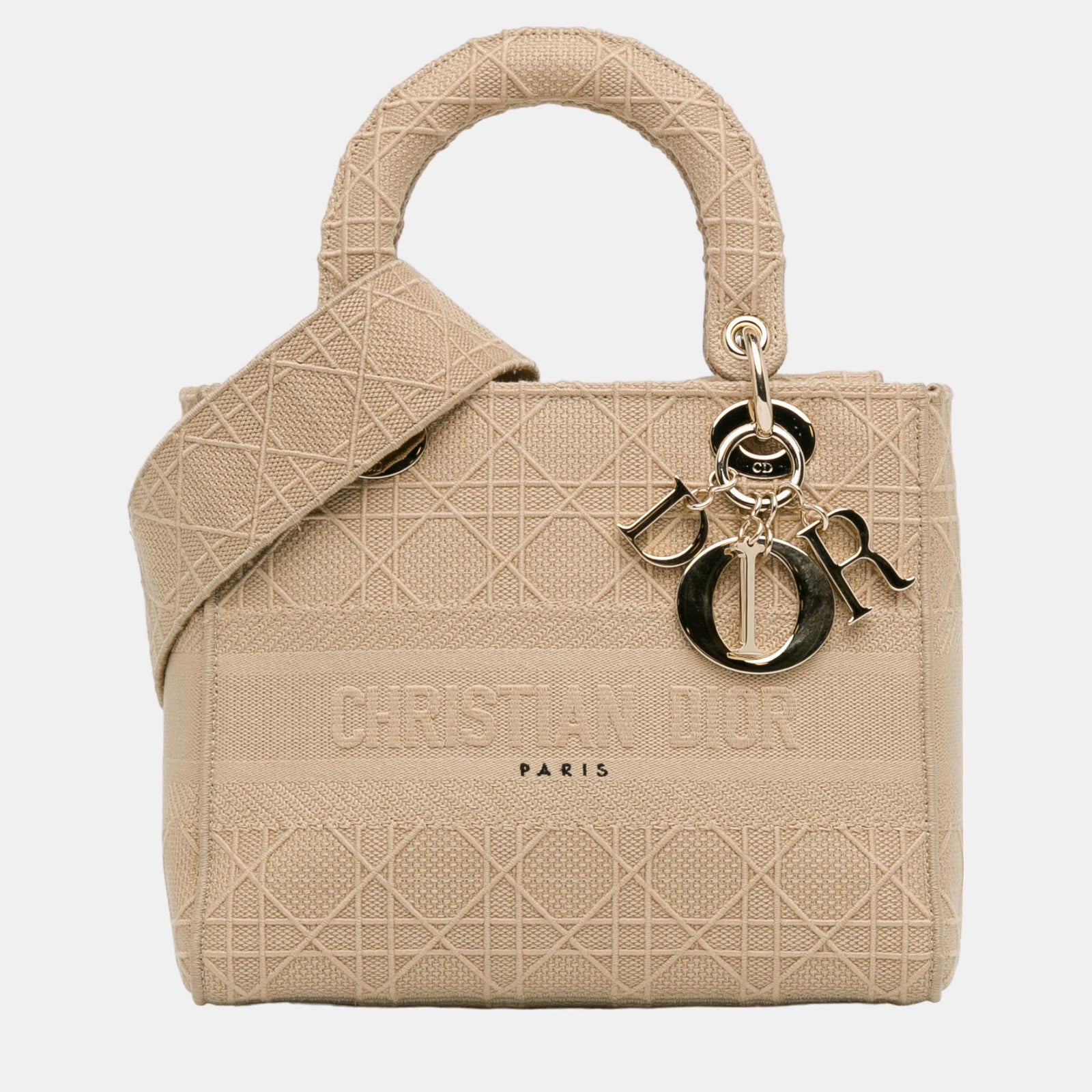 Dior Beige mittlere Cannage Lady D-Lite