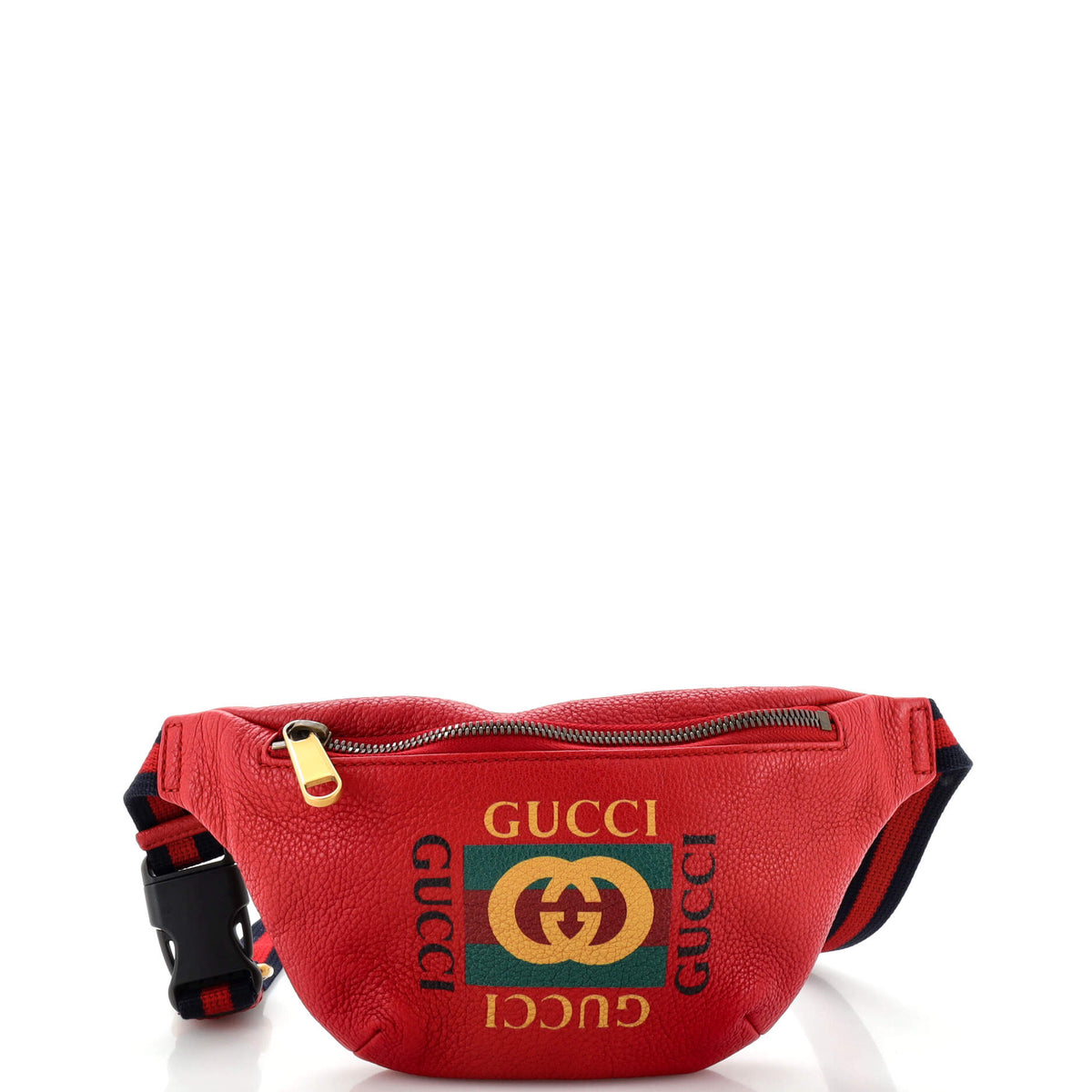 Gucci GUCCI Logo Belt Bag Printed Leather Small