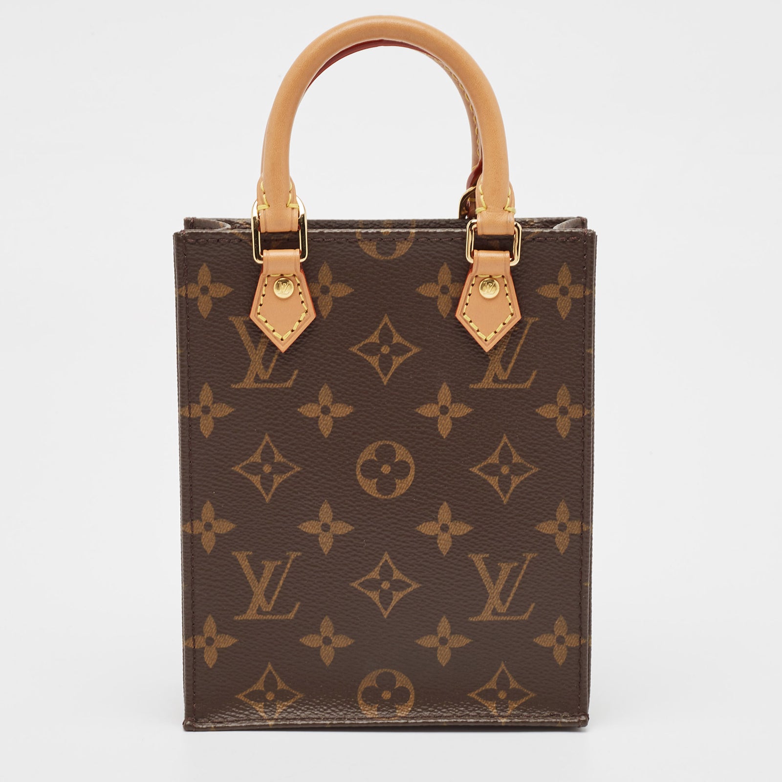 Louis Vuitton Petit Sac Plat-Tasche aus Segeltuch mit Monogramm