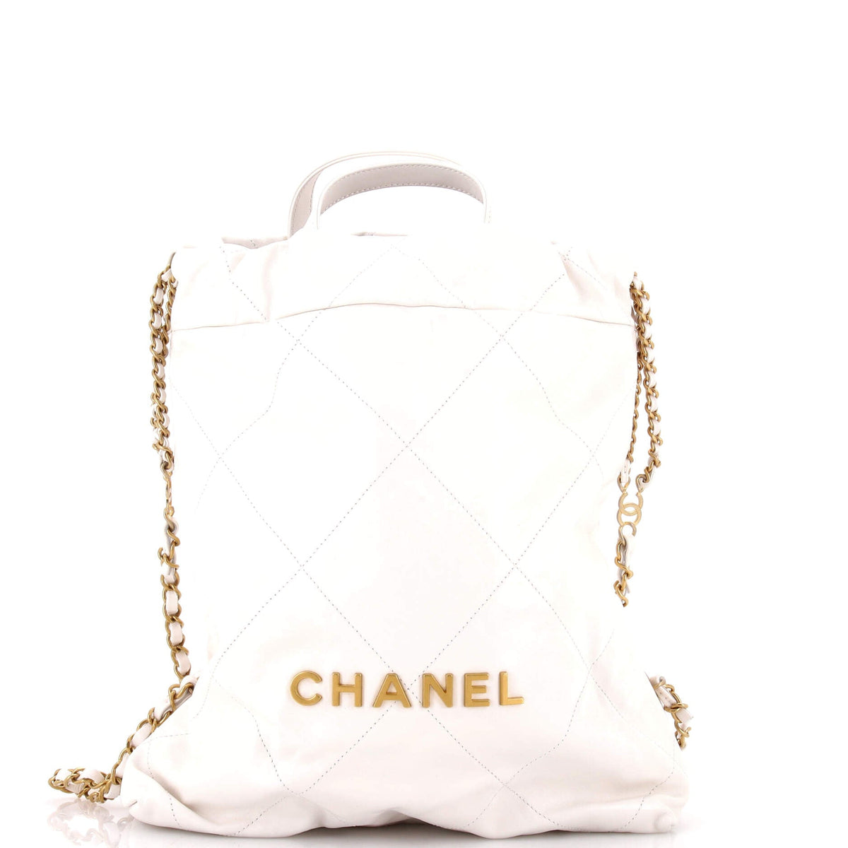 Chanel CHANEL 22 Chain Backpack Quilted Calfskin Medium