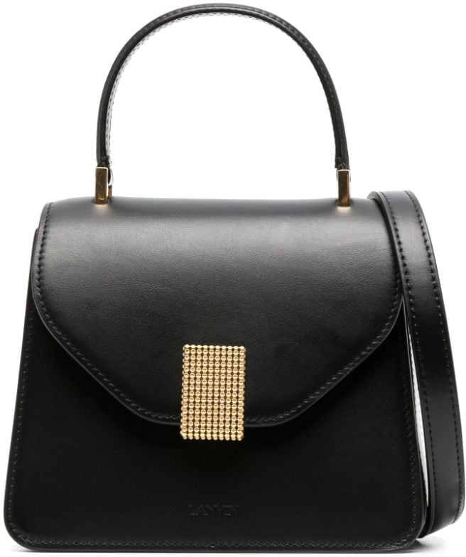 Lanvin Women's Concerto Small Leather Shoulder Bag in Black | Size UNI | LWBGSGS0TPSS10
