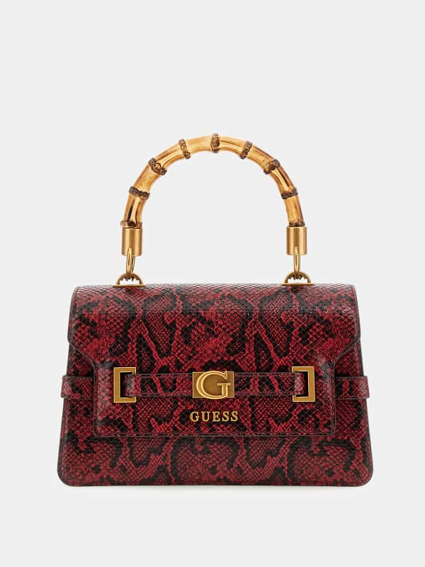 Guess Sibel Python-Print Mini Handbag