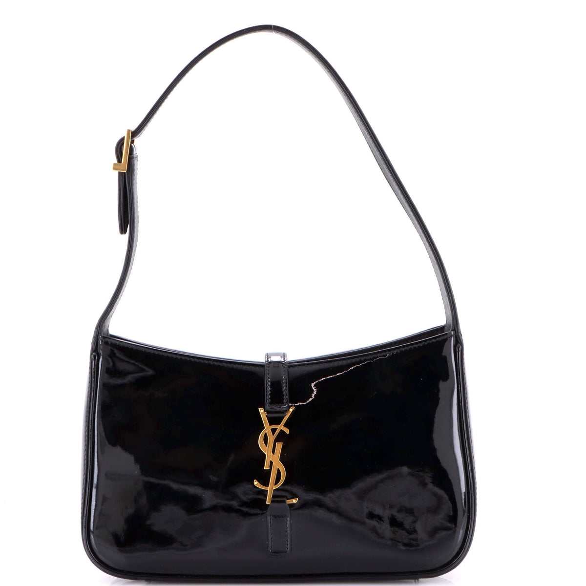 Saint Laurent Le 5 a 7 Hobo Patent Small