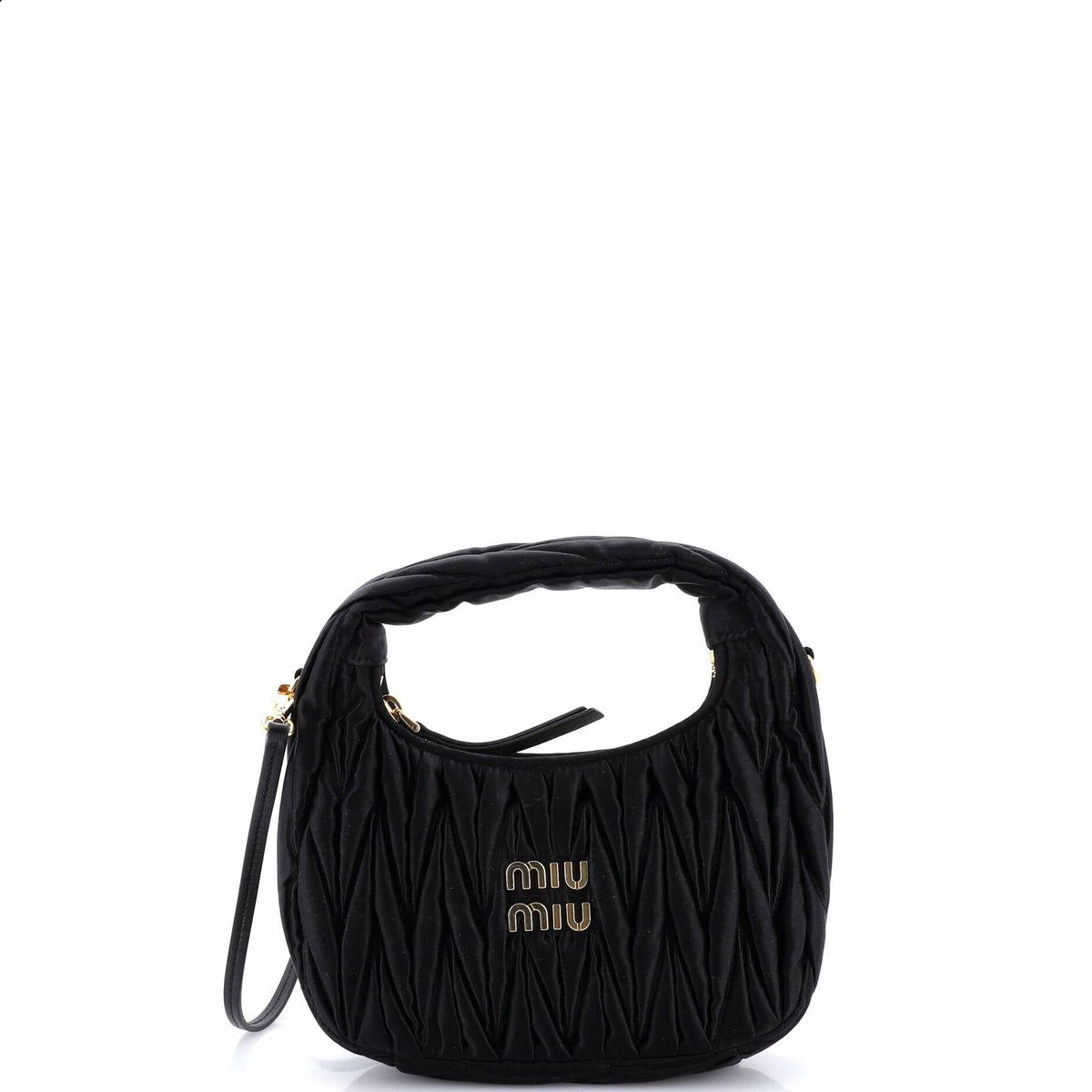Miu Miu Wander Hobo Matelasse Satin Mini