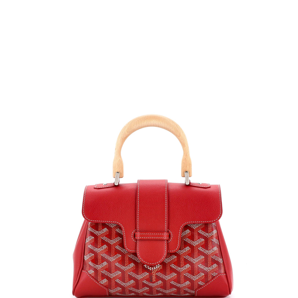 Goyard GOYARD Saigon Top Handle Bag Coated Canvas with Leather Mini
