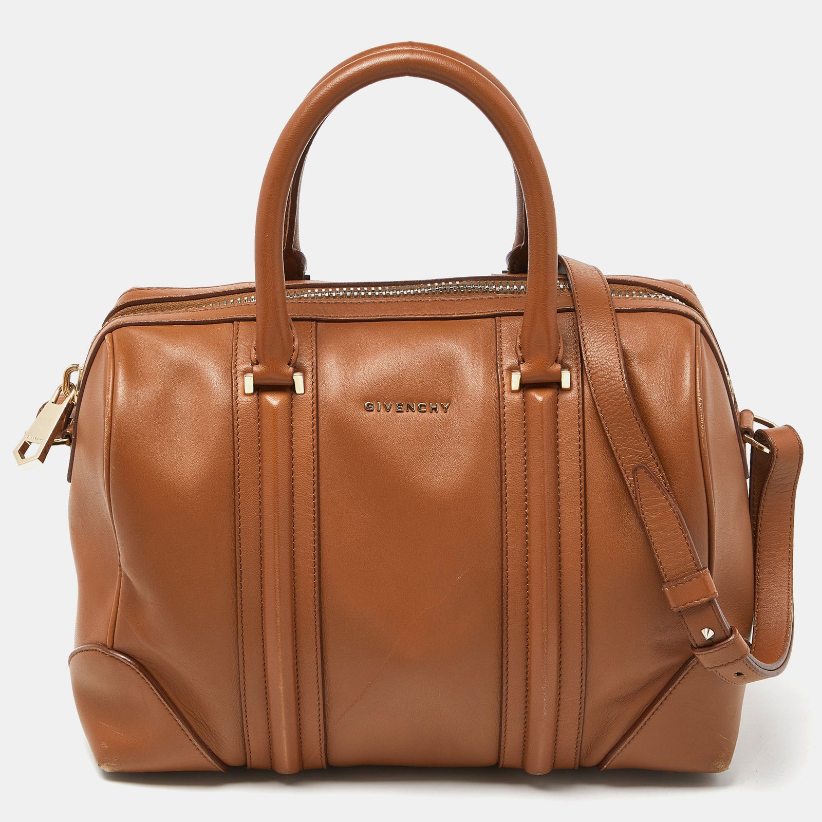 Givenchy Brown Leather Lucrezia Duffle Bag