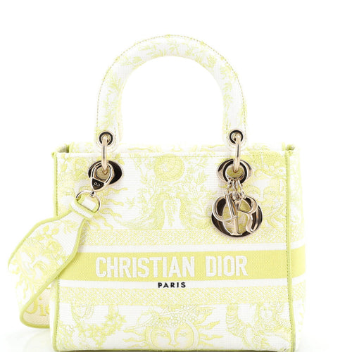 Lady D-Lite Bag Embroidered Canvas Medium