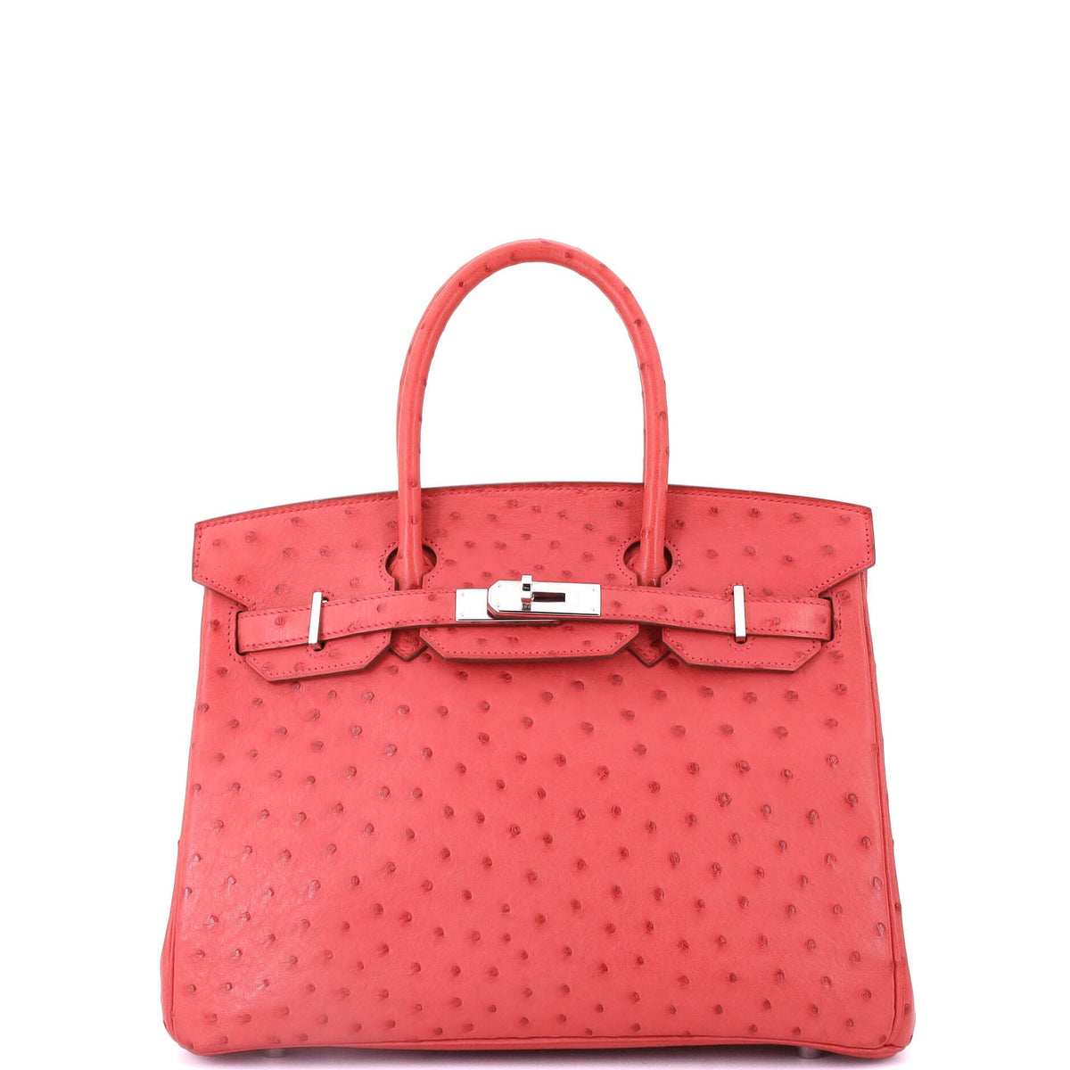 Herm?s Birkin Handbag Bougainvillier Ostrich with Palladium Hardware 30