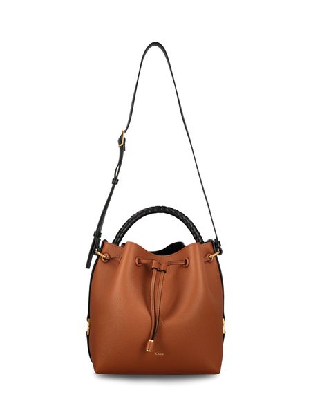 Chloé Women's Cream Leather Small Bucket Bag in Tan | CHC23AS606I31