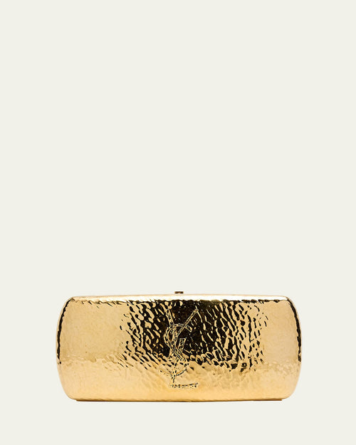 Martele YSL Clutch Bag in Hammered Metal