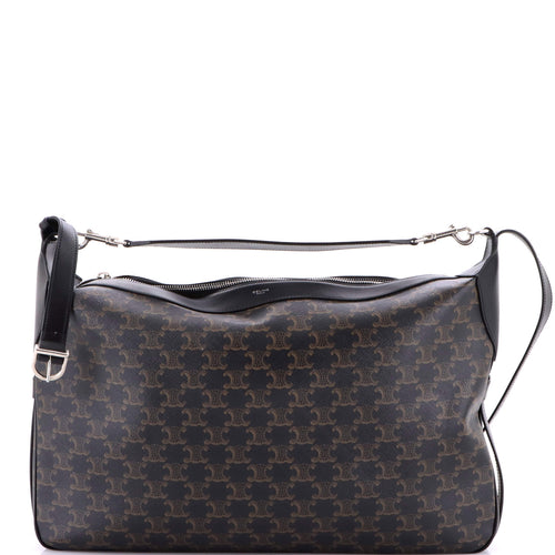 CELINE Romy Shoulder Bag Triomphe Coated Canvas Large