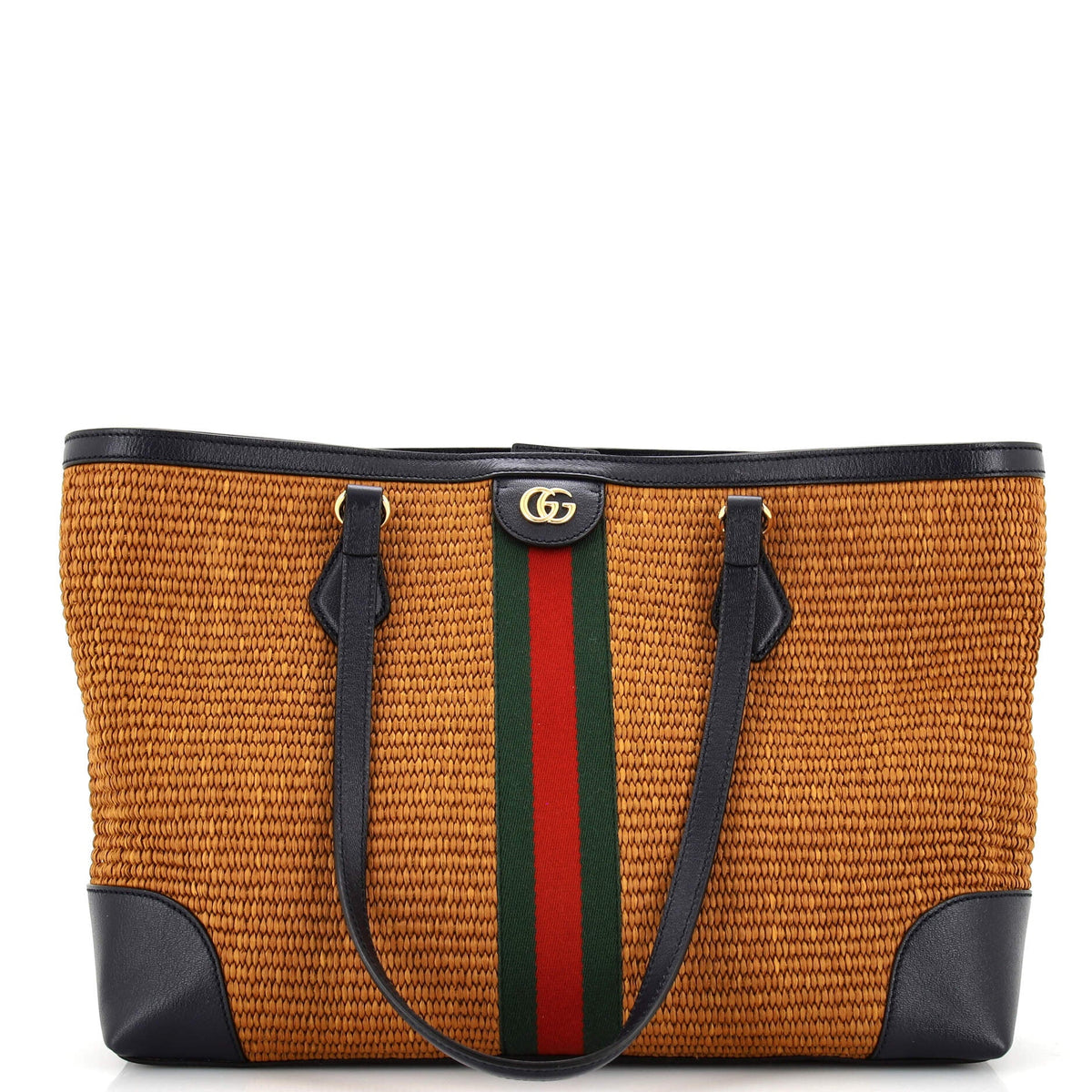 Gucci GUCCI Ophidia Shopping Tote Straw Medium