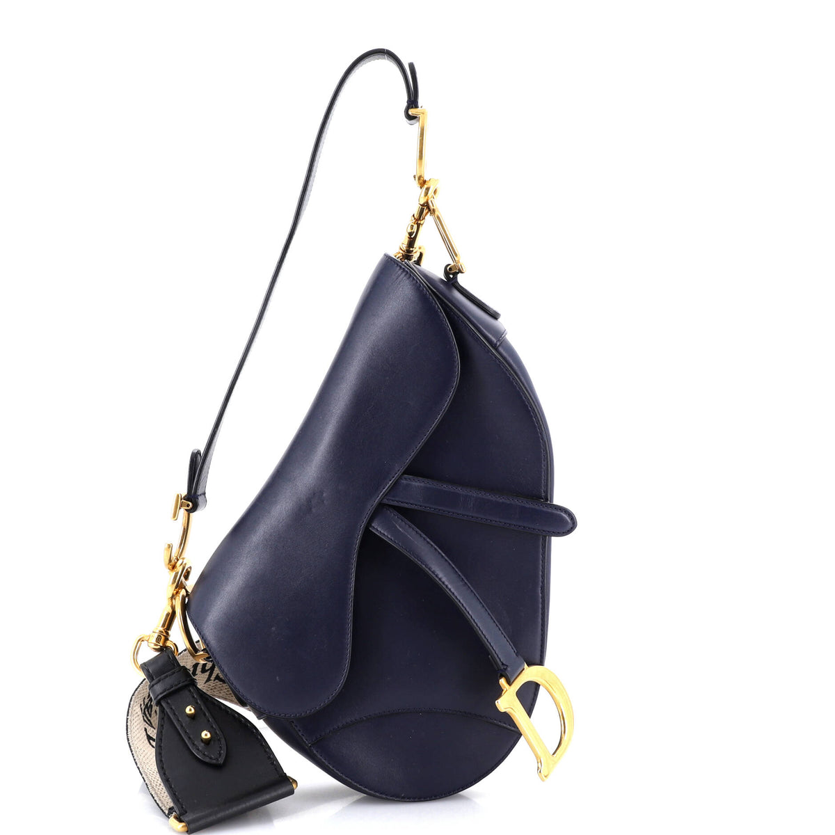 Christian Dior Saddle Handbag Leather Medium