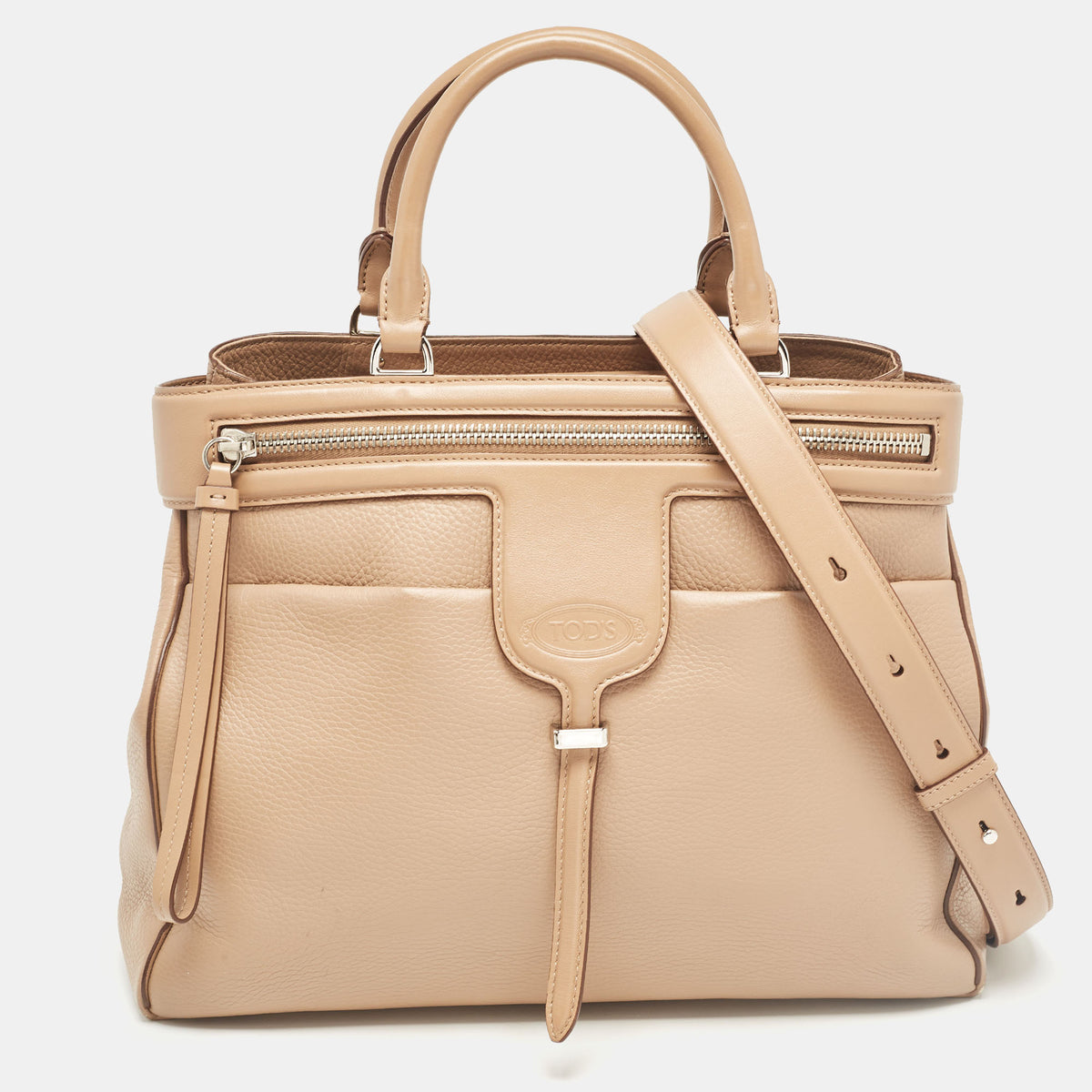 Tod's Beige Leather Thea Tote