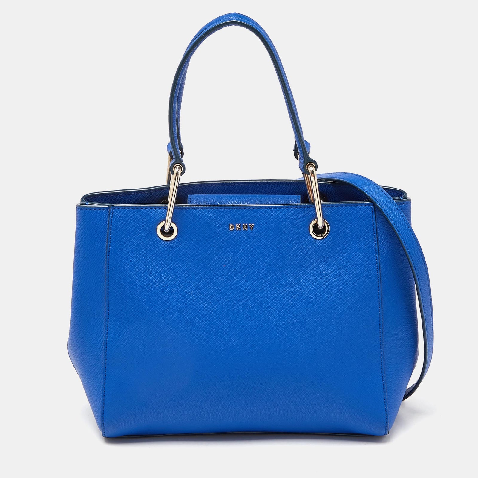 DKNY DKNY Blue Leather Julius MD Zip Tote