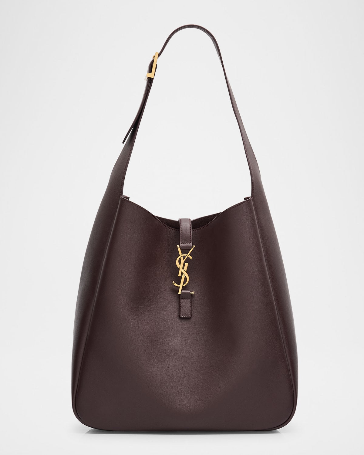 Saint Laurent Le 5 A 7 Large Shoulder Hobo Bag in Smooth Leather