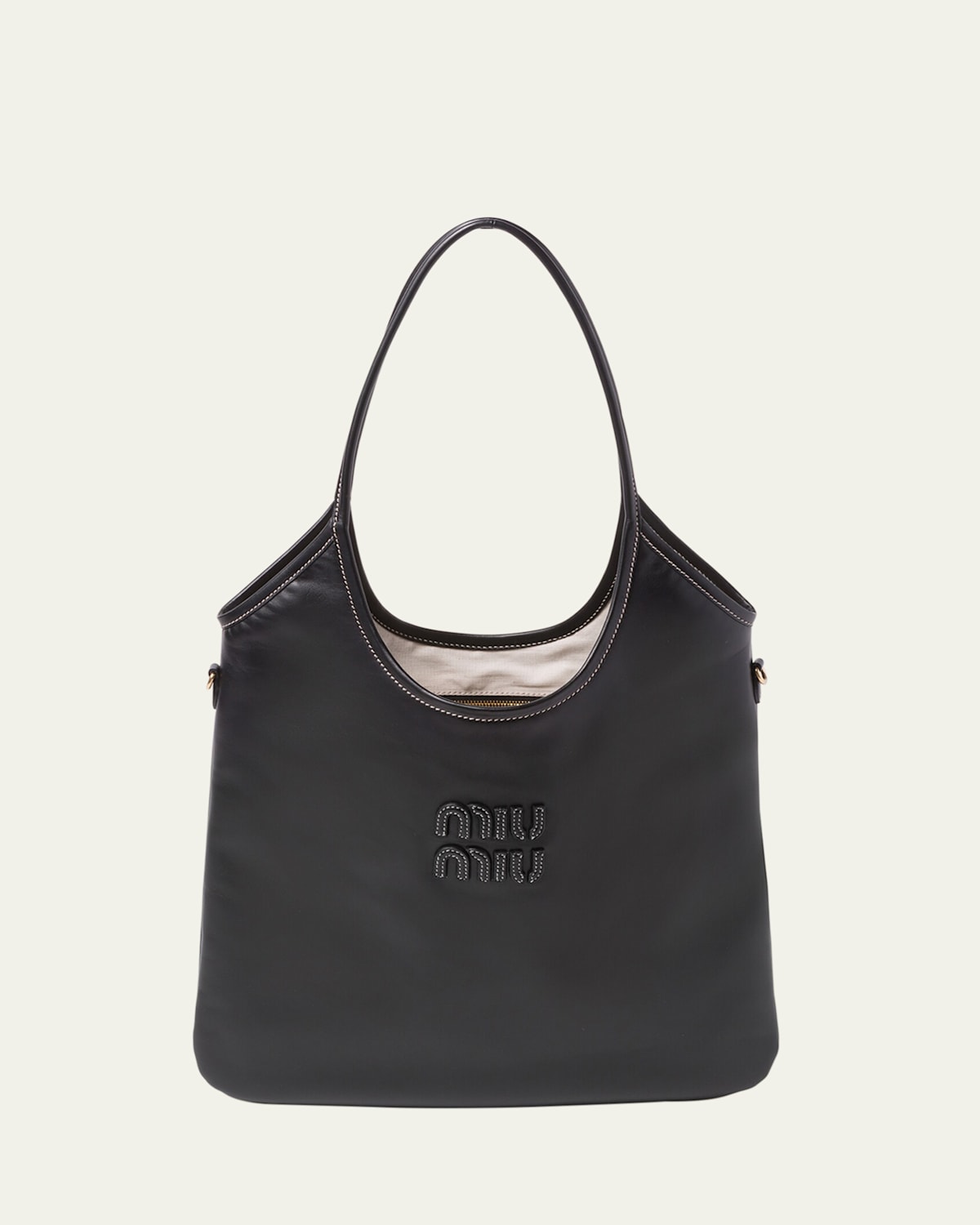 Miu Miu Calf Leather Hobo Bag